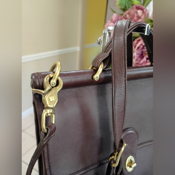 Vintage Coach Willis Bag 9927 Cross Body Mahogany Brown, 1990s - Picture 12 of 17